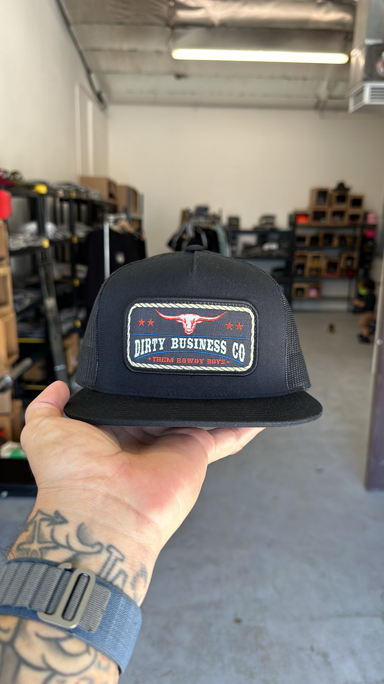 Stockyard Hat - Black Mesh Trucker