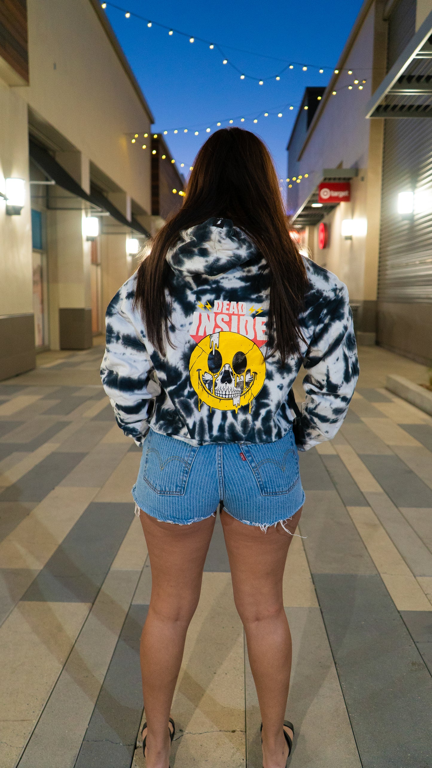 Dead Inside Cropped Hoodie