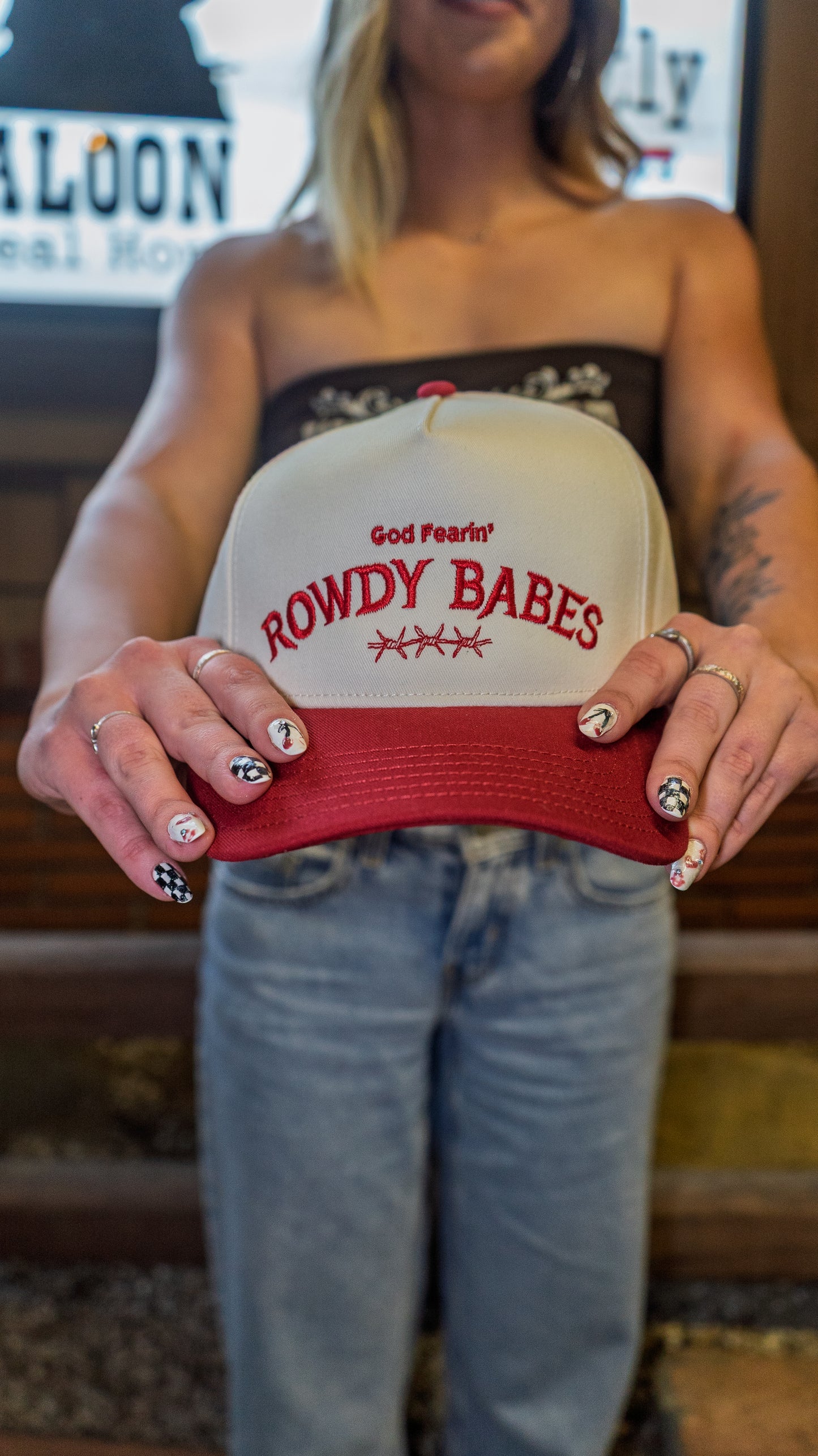 God Fearin' Rowdy Babes Hat (Red)