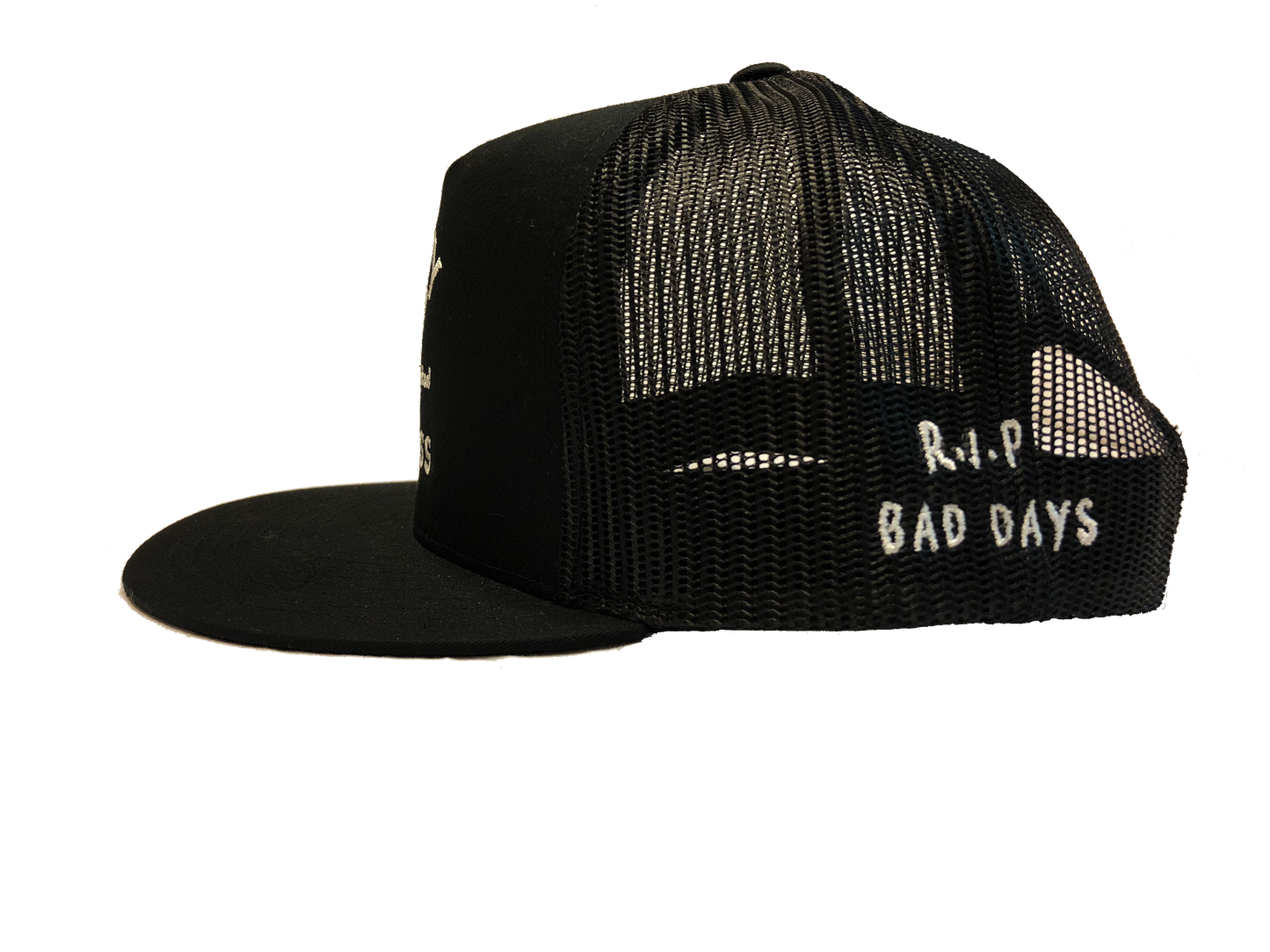 Youth Forever Stoked Hat - Black Mesh Trucker