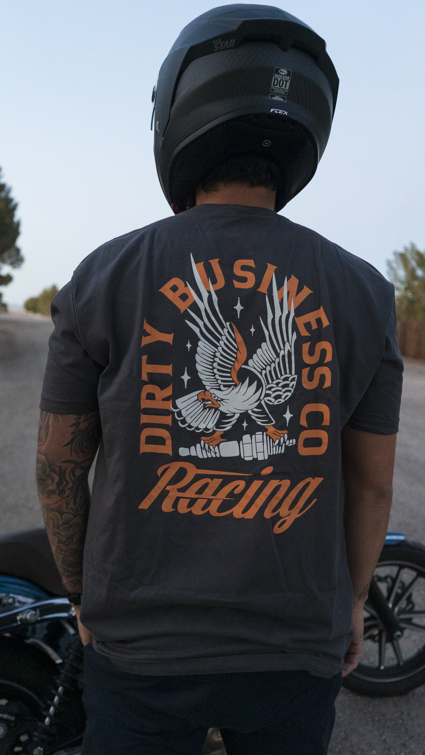 Wide Open Tee - Charcoal