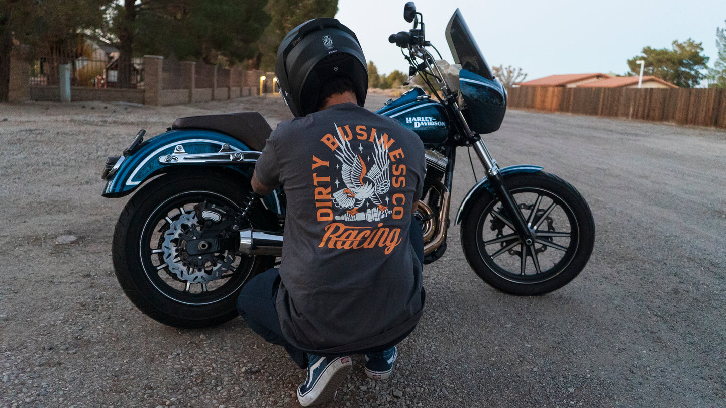 Wide Open Tee - Charcoal